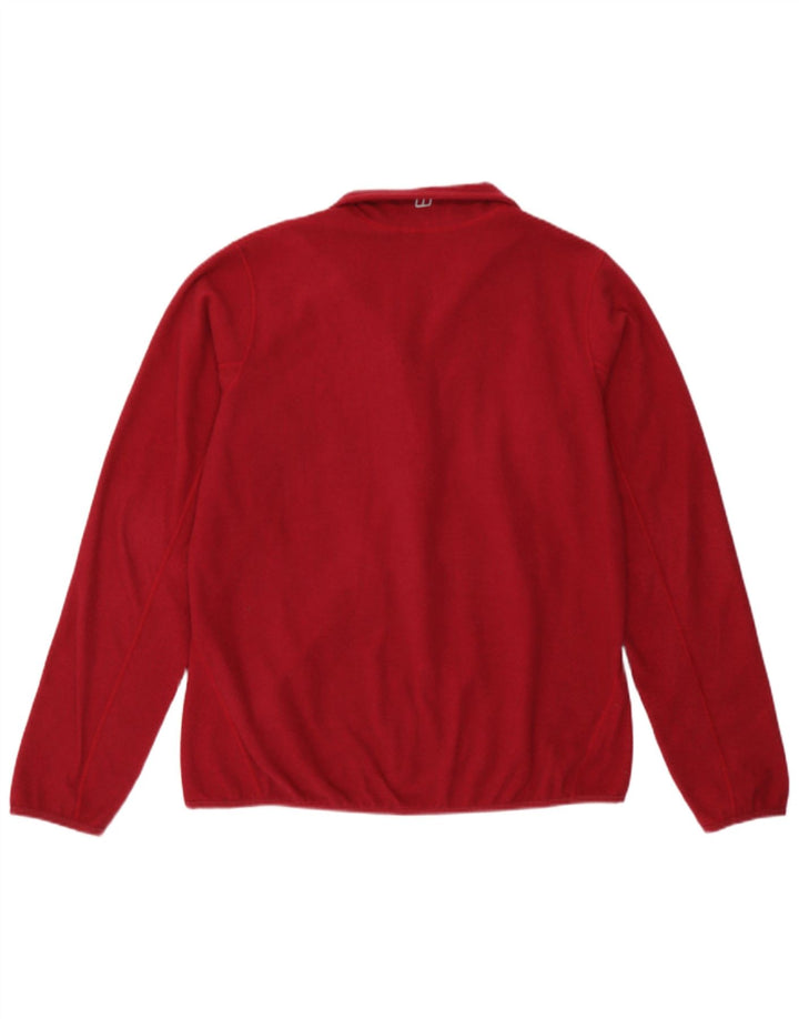Maglione in pile da donna Berghaus con collo con zip UK 16 grande poliestere rosso