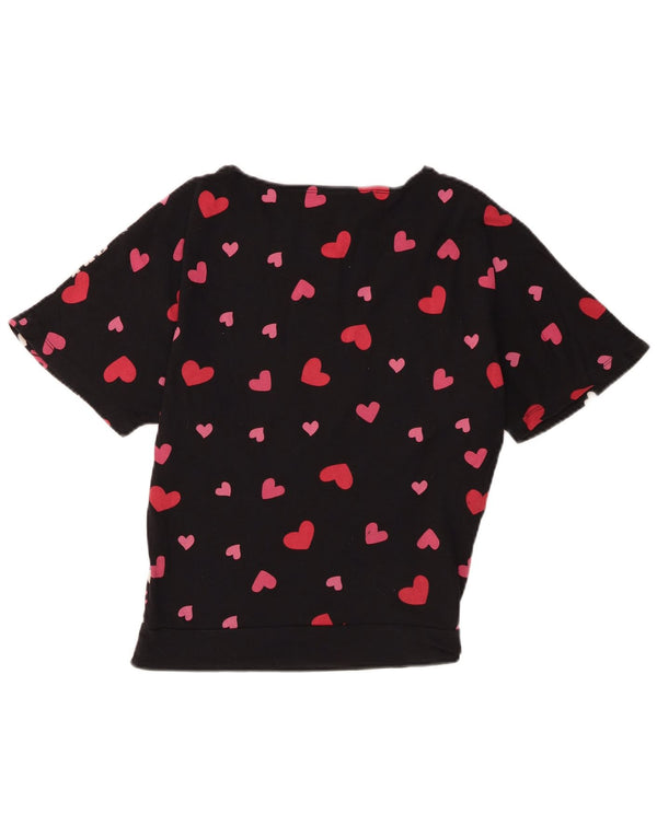 Desigual Maglietta Grafica Bambina 13-14 Anni Cuore Nero