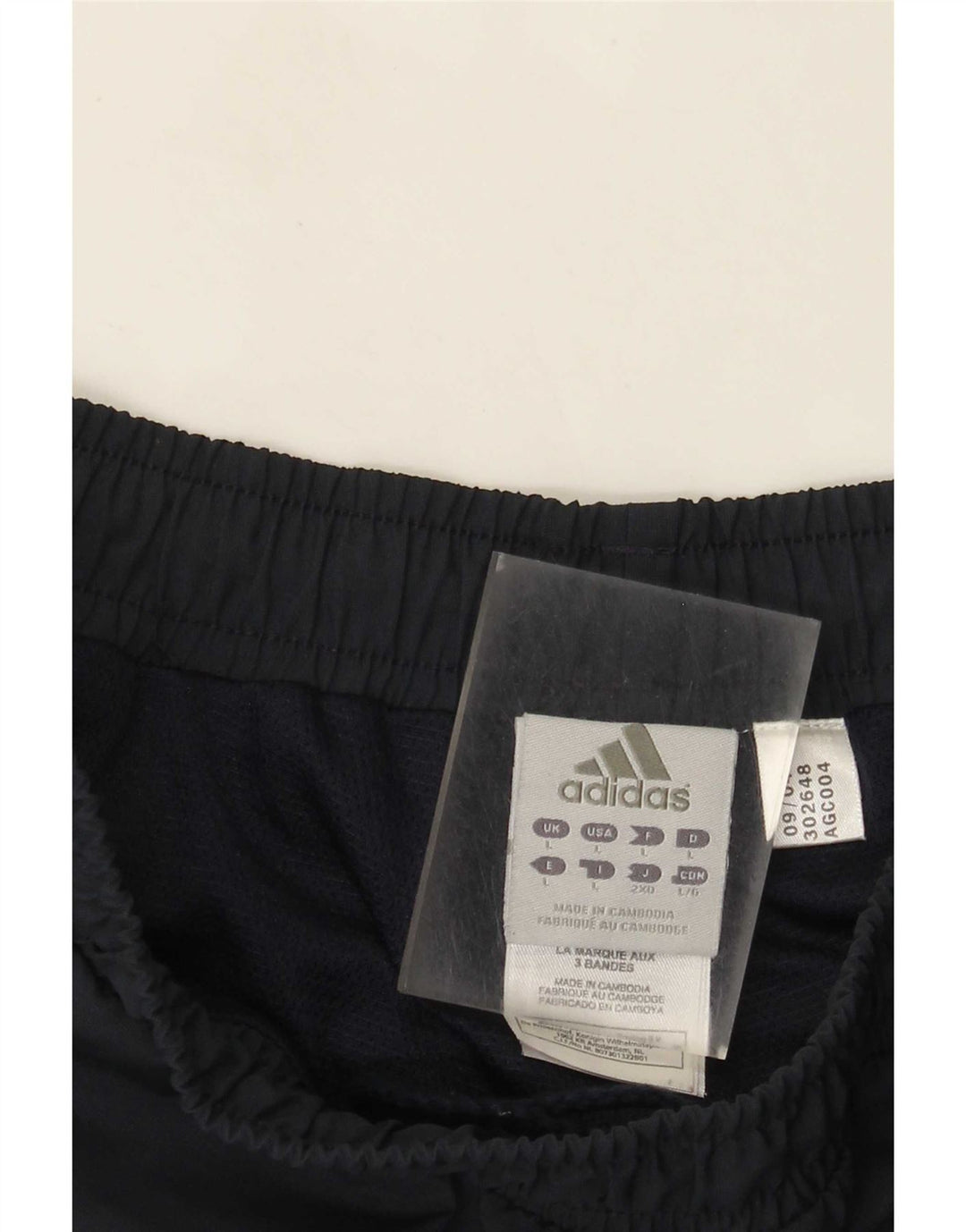 Pantaloni da tuta da uomo Adidas Joggers grandi in poliestere a righe blu navy