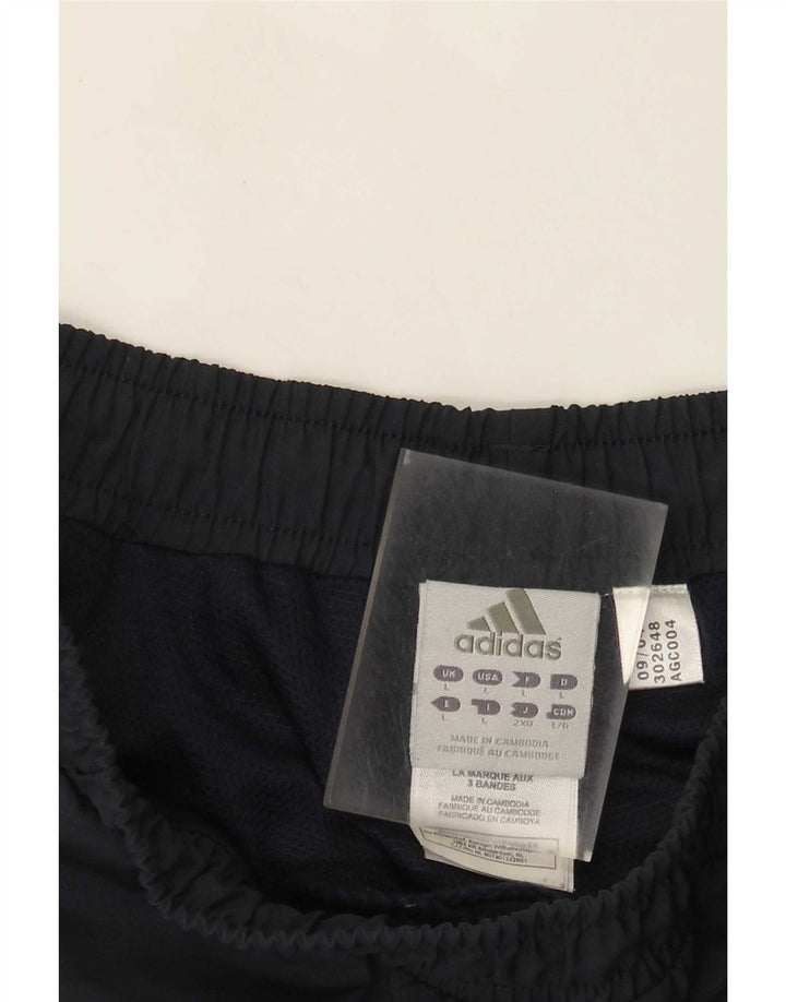 Pantaloni da tuta da uomo Adidas Joggers grandi in poliestere a righe blu navy