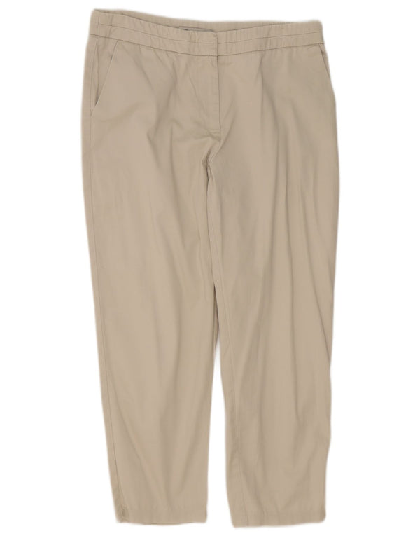 Pantaloni Capri dritti da donna Marks & Spencer UK 12 Medium W30 L22 Beige