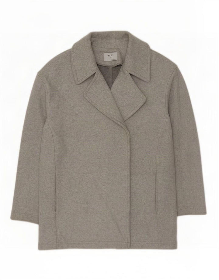 Cappotto da donna Zara UK 14 Poliestere grigio medio