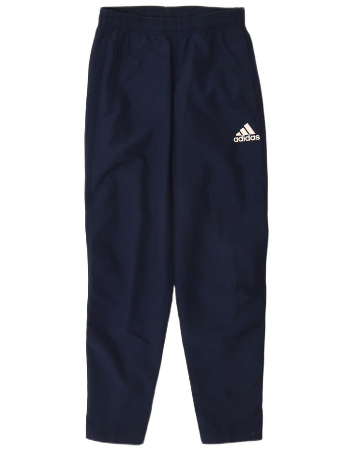 ADIDAS Mens Climalite Tracksuit Trousers Small  Navy Blue Polyester