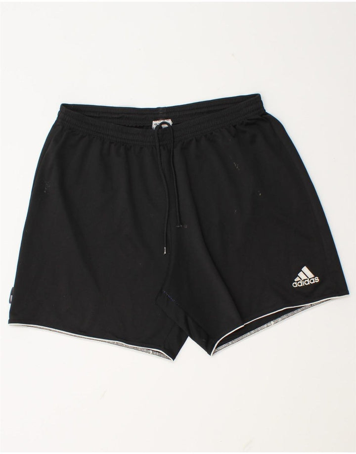 Pantaloncini sportivi da uomo Adidas grandi in poliestere nero