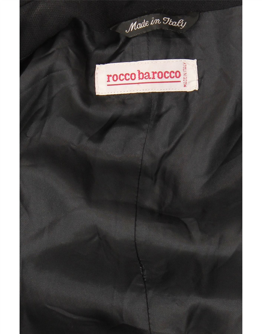 Giacca blazer a 3 bottoni lunga da donna Roccobarocco UK 16 grande nera