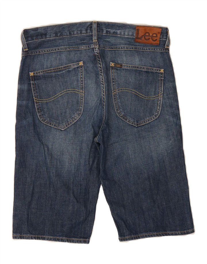 LEE Mens 5 Pocket Short Denim Shorts W31 Medium  Navy Blue Cotton Vintage Lee and Second-Hand Lee from Messina Hembry 