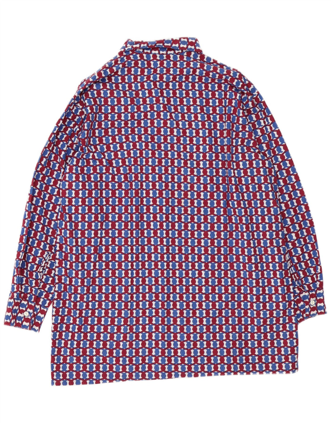 Camicia vintage da uomo grande geometrica multicolore