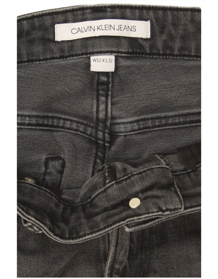 Jeans slim da uomo Calvin Klein W32 L32 cotone grigio