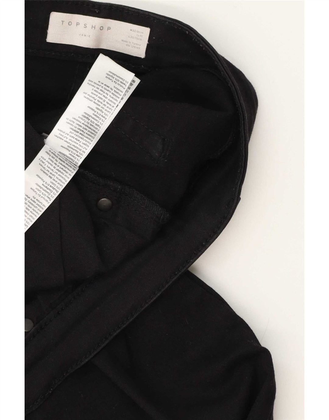 Jeans skinny Jamie da donna Topshop W32 L26 elastan nero