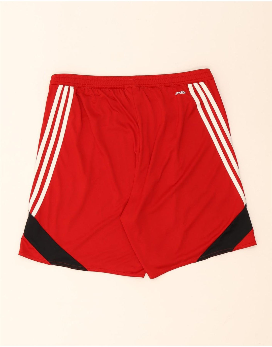 Pantaloncini sportivi Adidas Climalite da uomo, grandi, in poliestere color block rosso