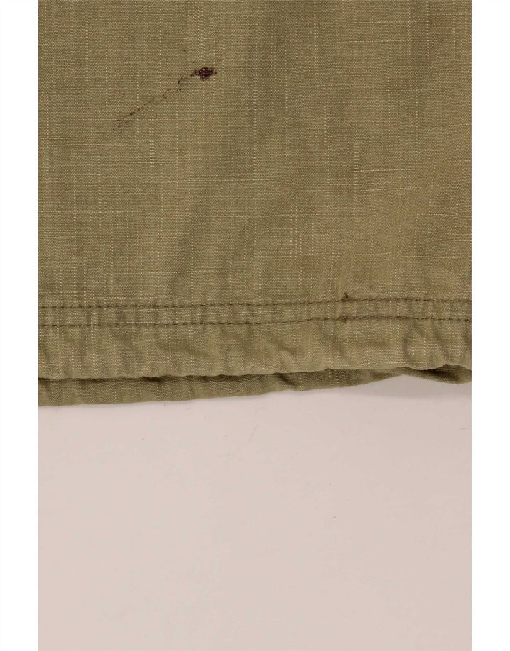 Giubbotto bomber con cappuccio da uomo Weird Fish UK 40 grande cotone kaki