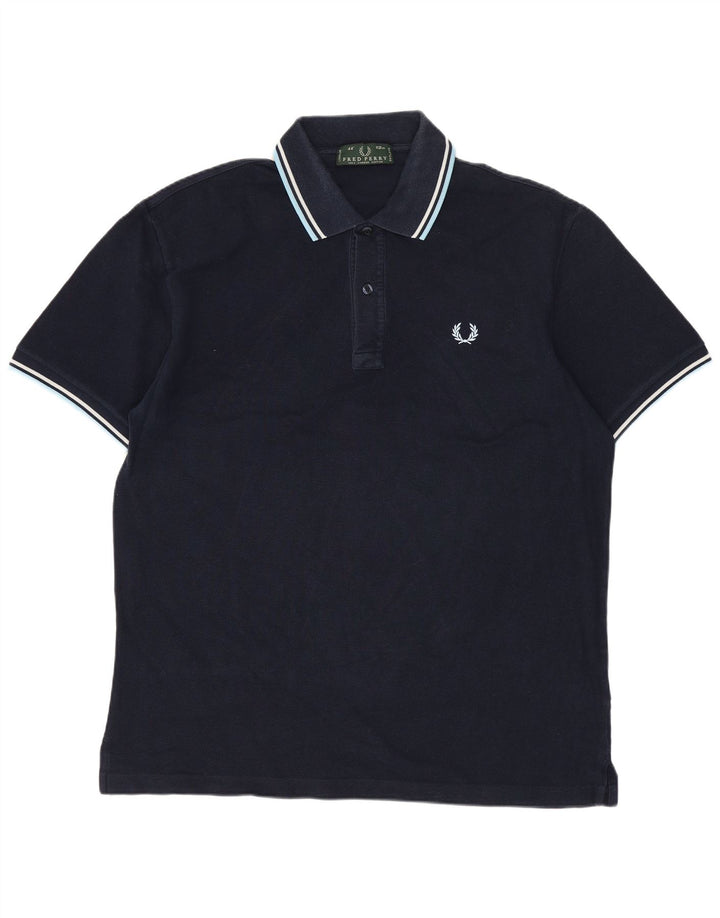 Polo da uomo FRED PERRY in cotone blu navy medio