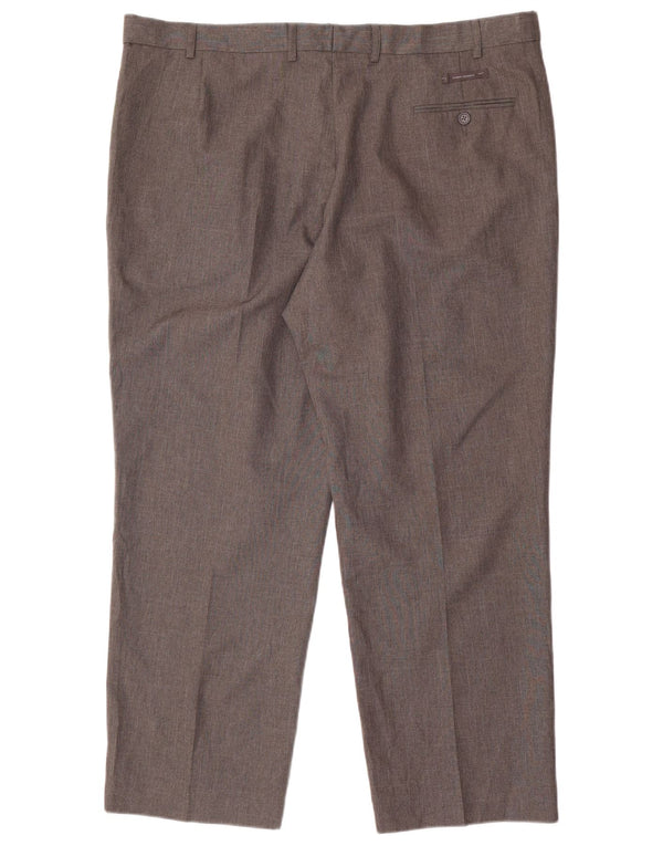 Pantaloni da abito vestibilità regolare Marks & Spencer da uomo W42 L29 poliestere grigio