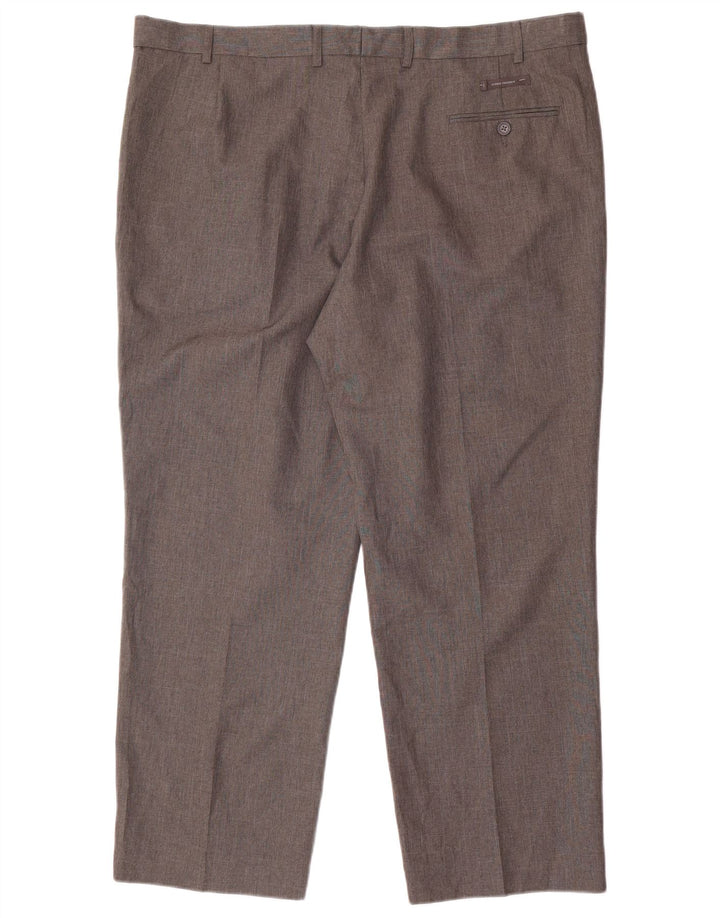 Pantaloni da abito vestibilità regolare Marks & Spencer da uomo W42 L29 poliestere grigio
