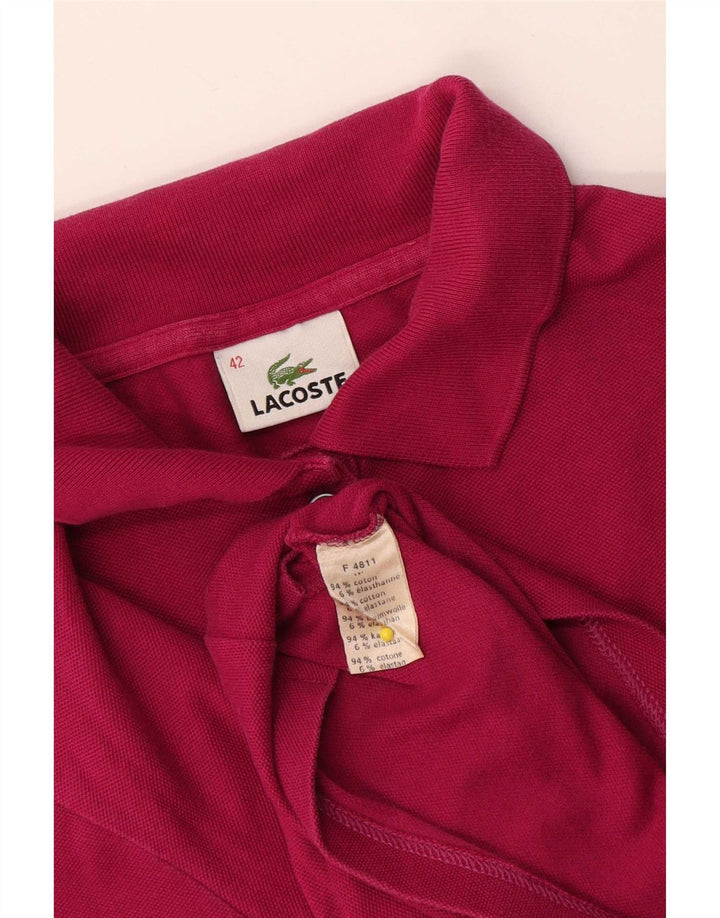 Polo da donna Lacoste taglia 42 grande in cotone bordeaux
