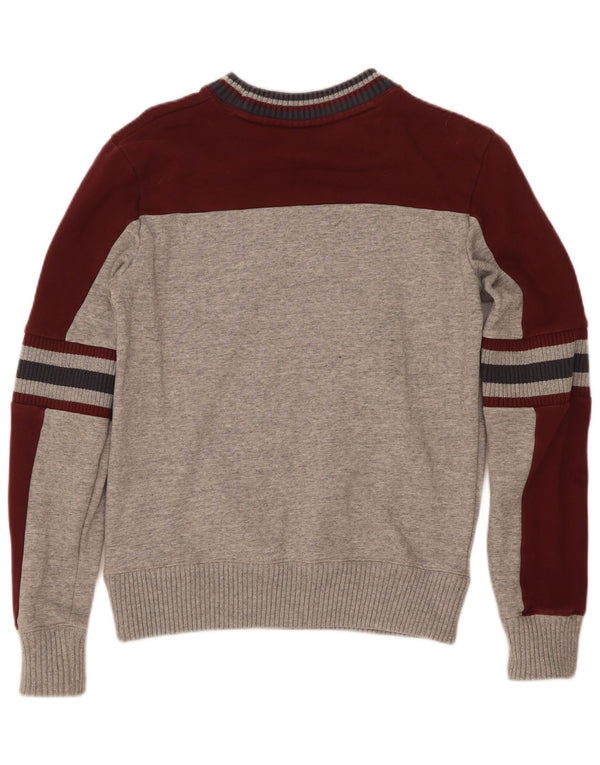 Felpa grafica da uomo Champion Jumper XS in cotone color block grigio