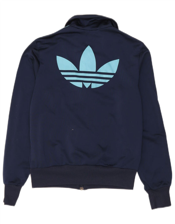 Giacca da ginnastica grafica da donna Adidas EU 38 media blu navy poliestere