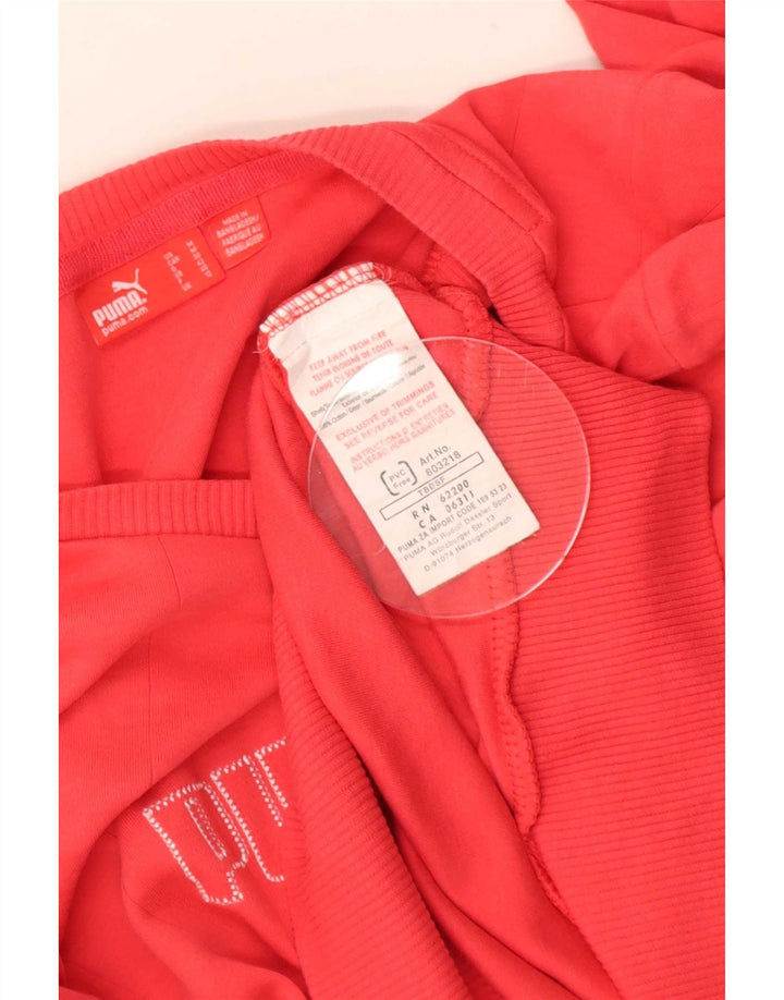 Felpa grafica da donna Puma Jumper UK 12 Medium Red Cotton