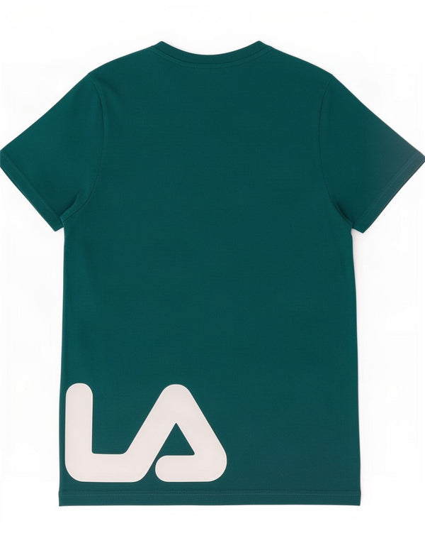 T-shirt grafica da uomo Fila Top Small in cotone verde