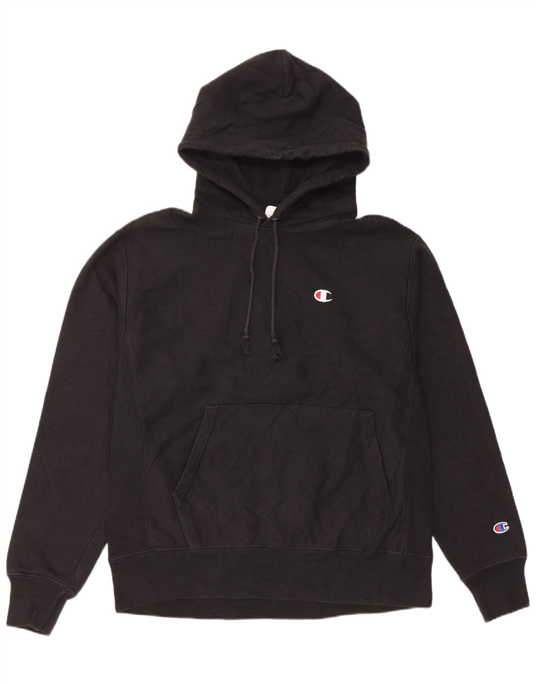 Maglione con cappuccio Champion Reverse Weave da uomo in cotone nero medio