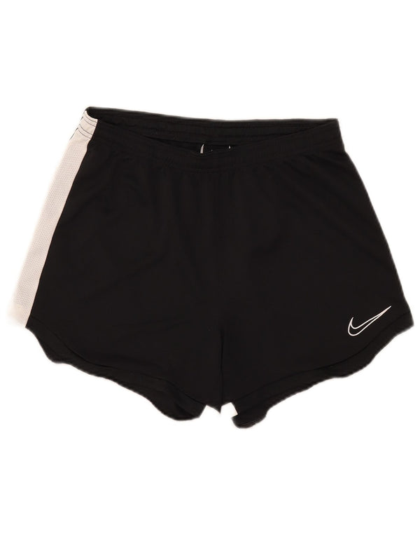 Pantaloncini sportivi Nike Dri Fit da donna UK 12 Medium Nero Colourblock Poliestere