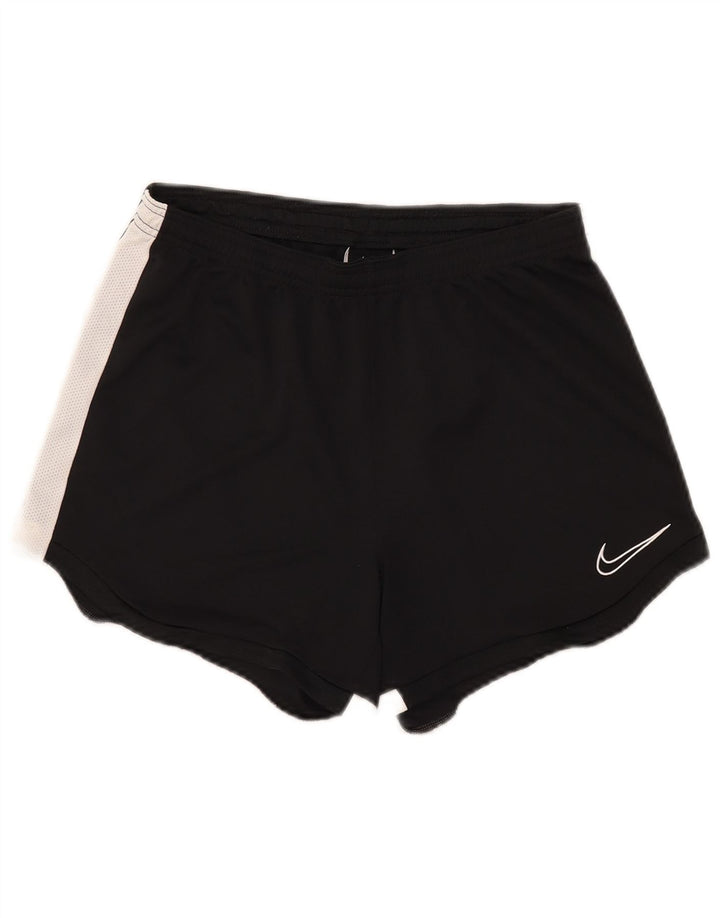 Pantaloncini sportivi Nike Dri Fit da donna UK 12 Medium Nero Colourblock Poliestere