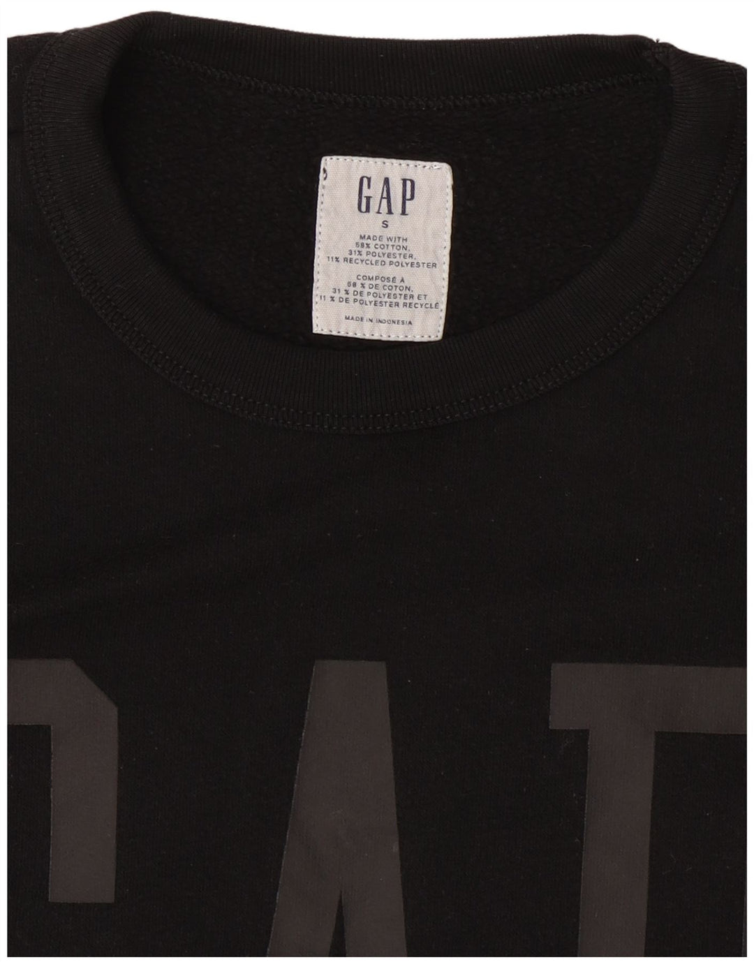 GAP Felpa grafica da uomo Maglione piccolo cotone nero