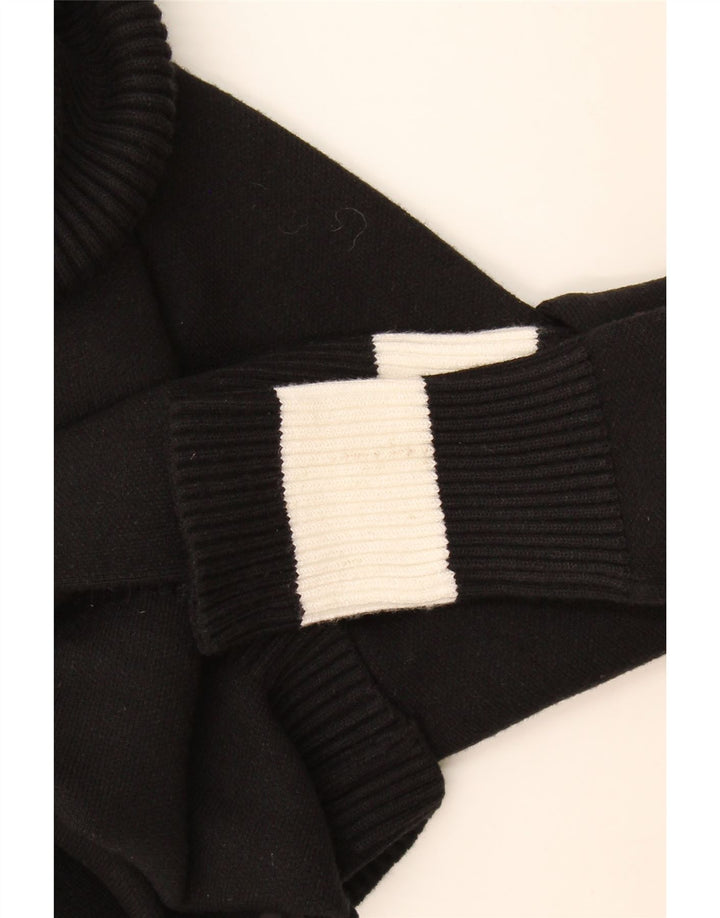 Maglione corto da donna Zara con collo alto, UK 12, color block medio nero