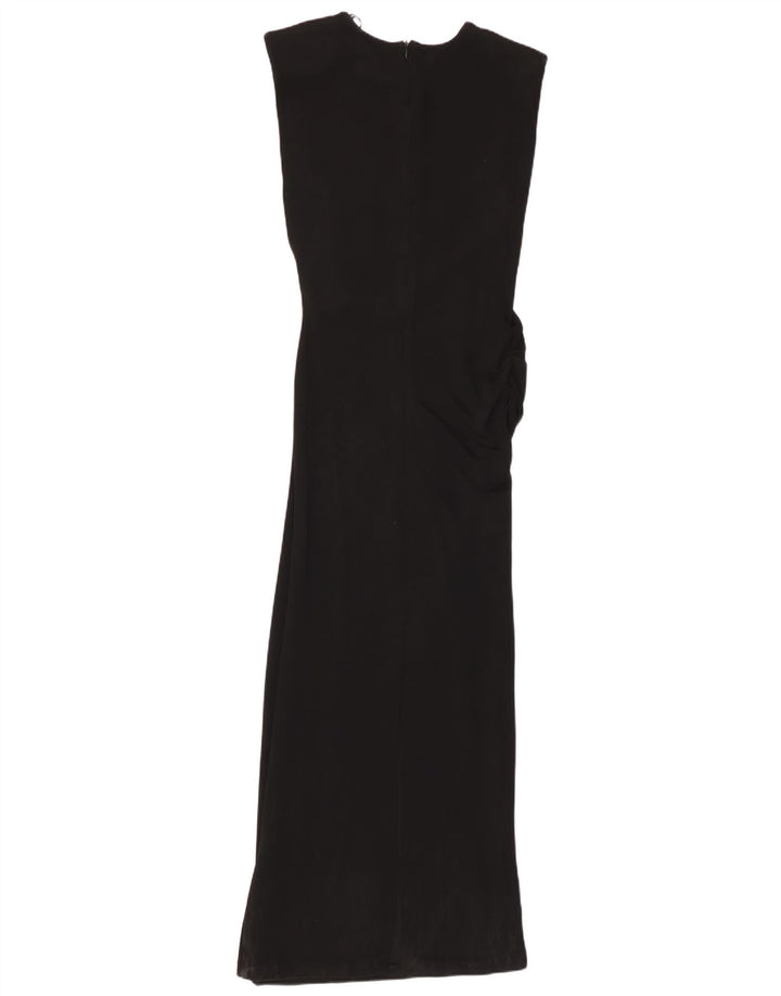 Abito lungo senza maniche da donna Zara UK 12 viscosa nera media