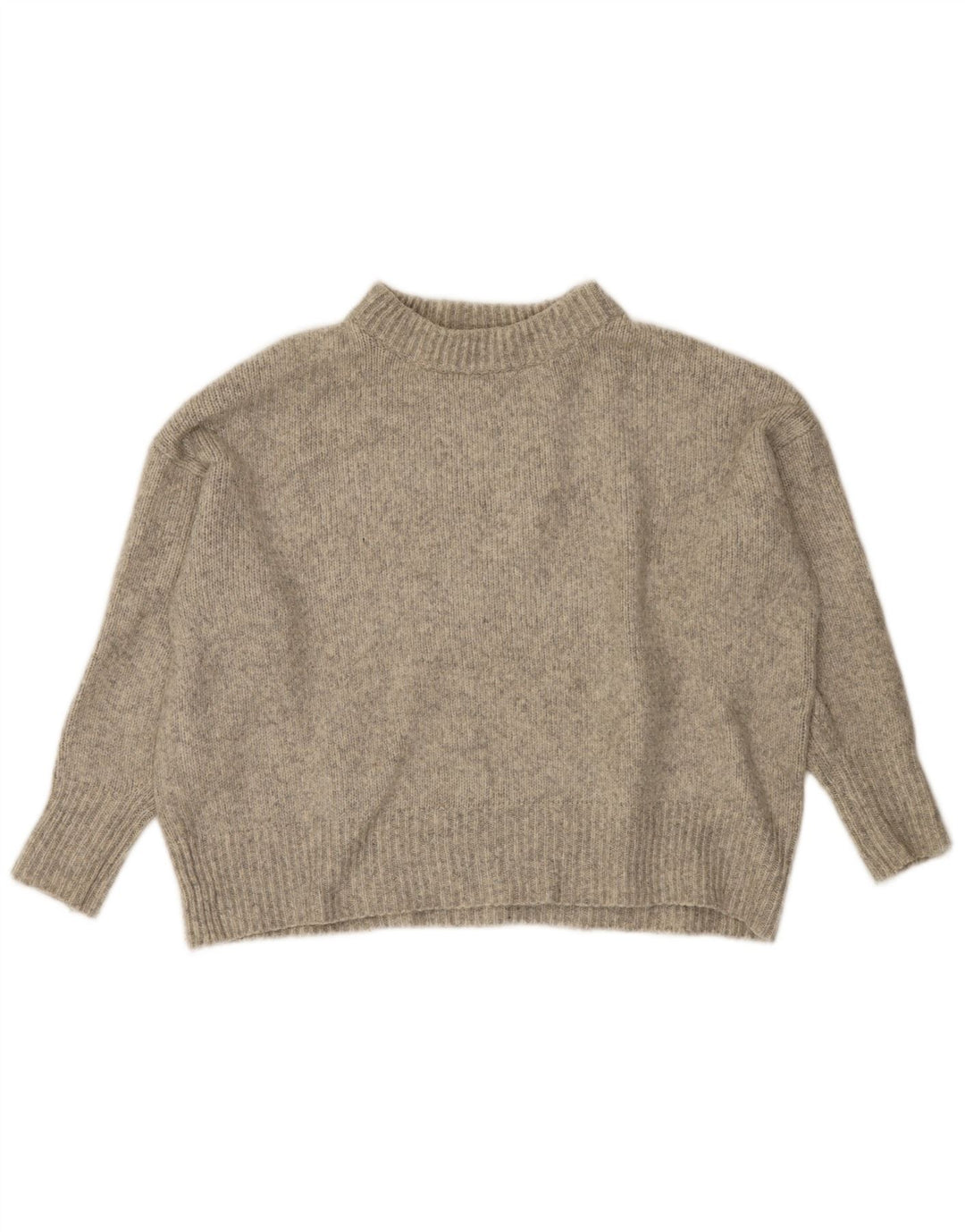 Maglione maglione girocollo oversize da donna Zara UK 10 piccolo grigio