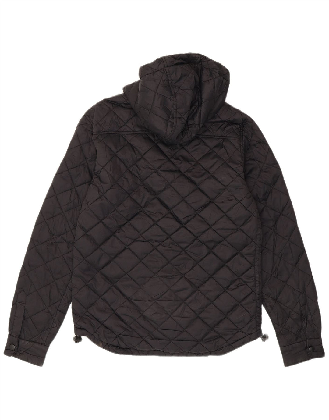 Giacca trapuntata con cappuccio da uomo SUPERDRY UK 36 piccola in nylon nero