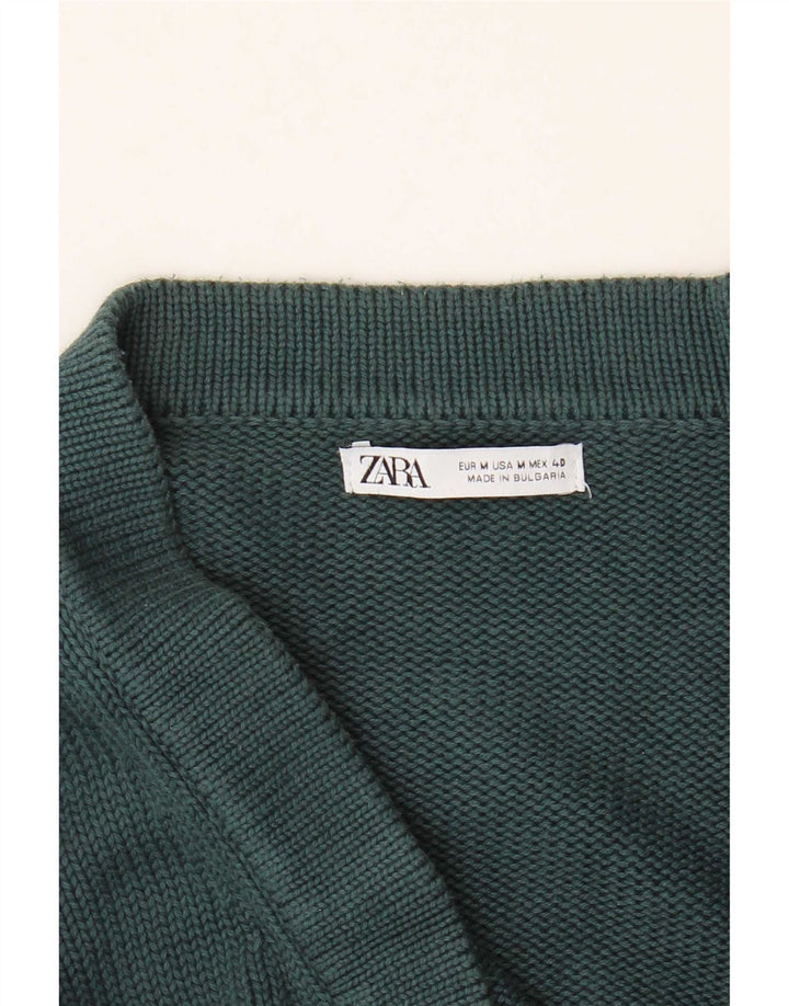 Maglione cardigan da uomo Zara verde medio
