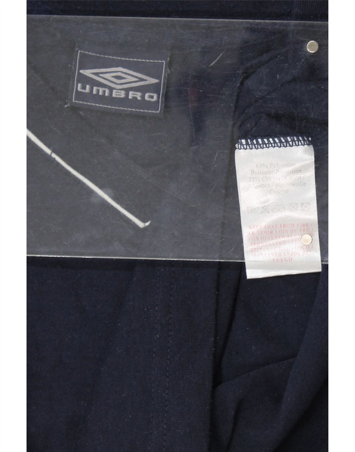 UMBRO Mens T-Shirt Top XL Navy Blue Polyester Vintage Umbro and Second-Hand Umbro from Messina Hembry 