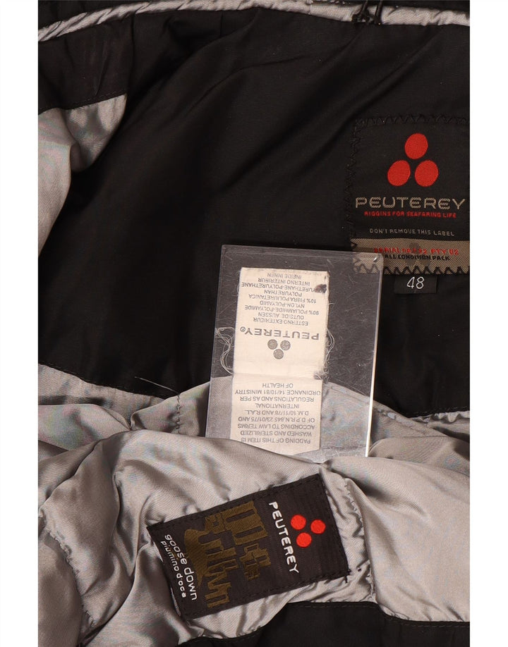 PEUTEREY Cappotto imbottito con cappuccio da donna IT 48 XL Nero Poliammide