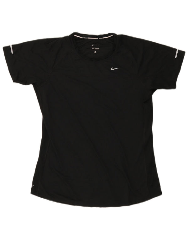 T-shirt NIKE Dri Fit da donna, taglia UK 14, grande, nera