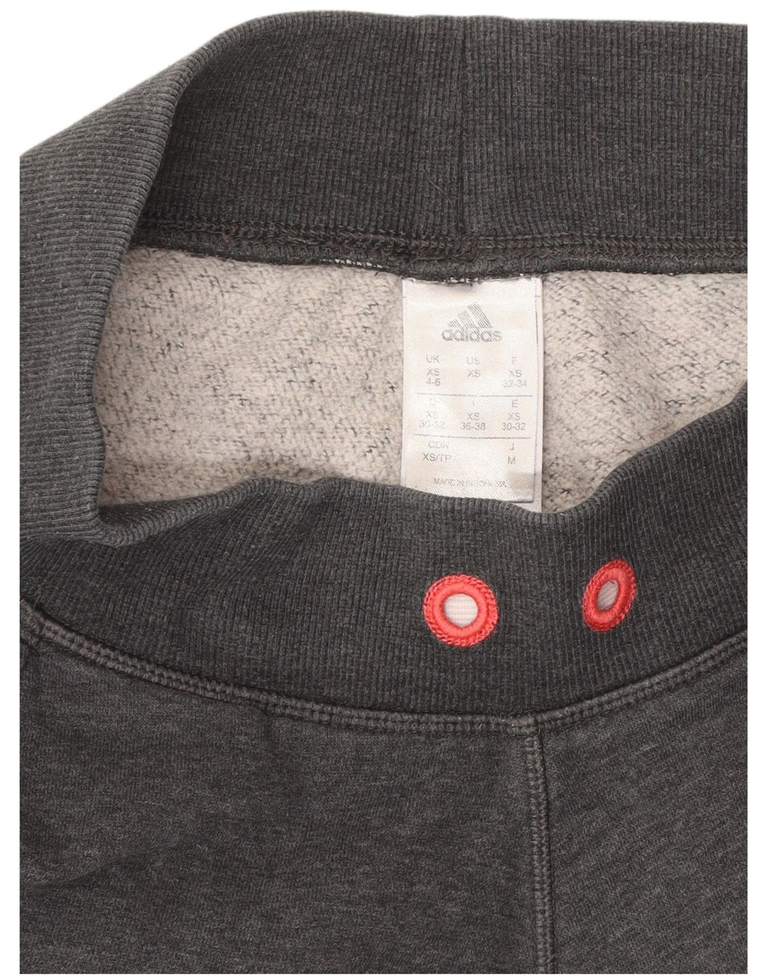 Pantaloni da tuta con grafica ADIDAS da donna Joggers UK 4/6 XS Cotone grigio