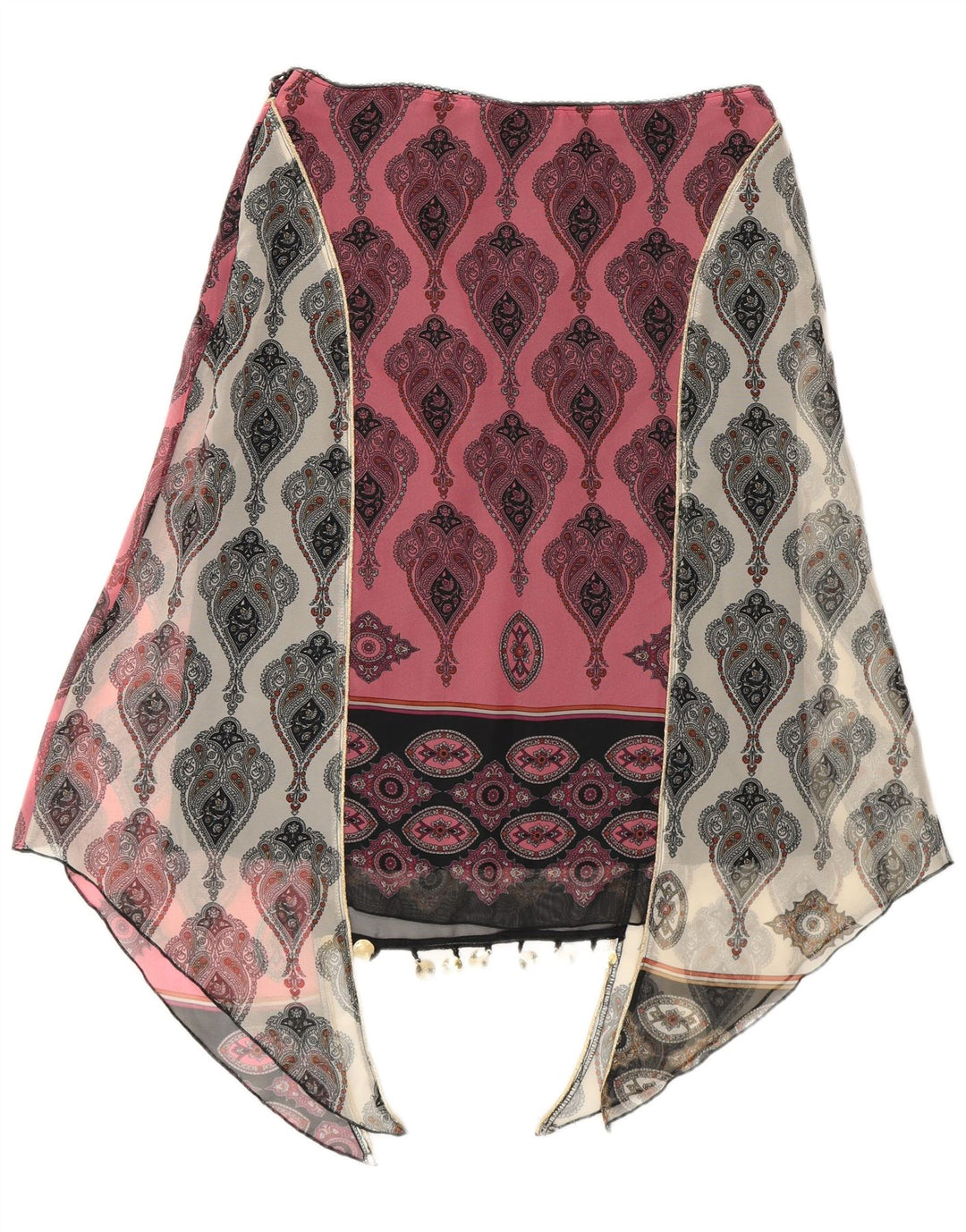 Gonna asimmetrica da donna Kookai EU 38 Medium W28 Poliestere Paisley rosa