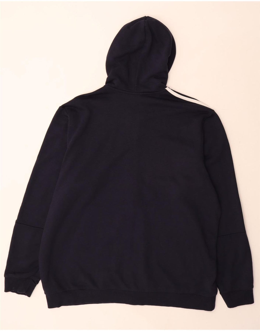 Maglione con cappuccio e zip da uomo Adidas 2XL cotone blu navy