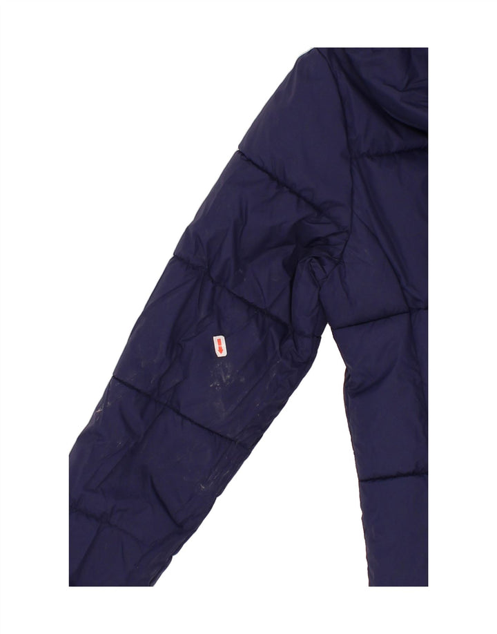 KAPPA Womens Hooded Reversible Padded Jacket UK 10 Small Blue Nylon Vintage Kappa and Second-Hand Kappa from Messina Hembry 