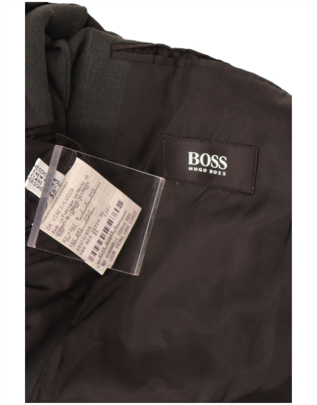 Giacca blazer da uomo a 3 bottoni Hugo Boss EU 50 grande lana grigia