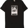ADIDAS Mens Graphic T-Shirt Top Small Black Vintage Adidas and Second-Hand Adidas from Messina Hembry 