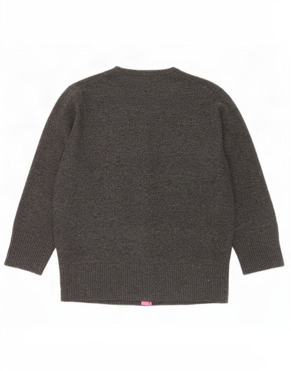 Maglione cardigan con maniche a 3/4 da donna Gap UK 14 Lana d'agnello grigia grande
