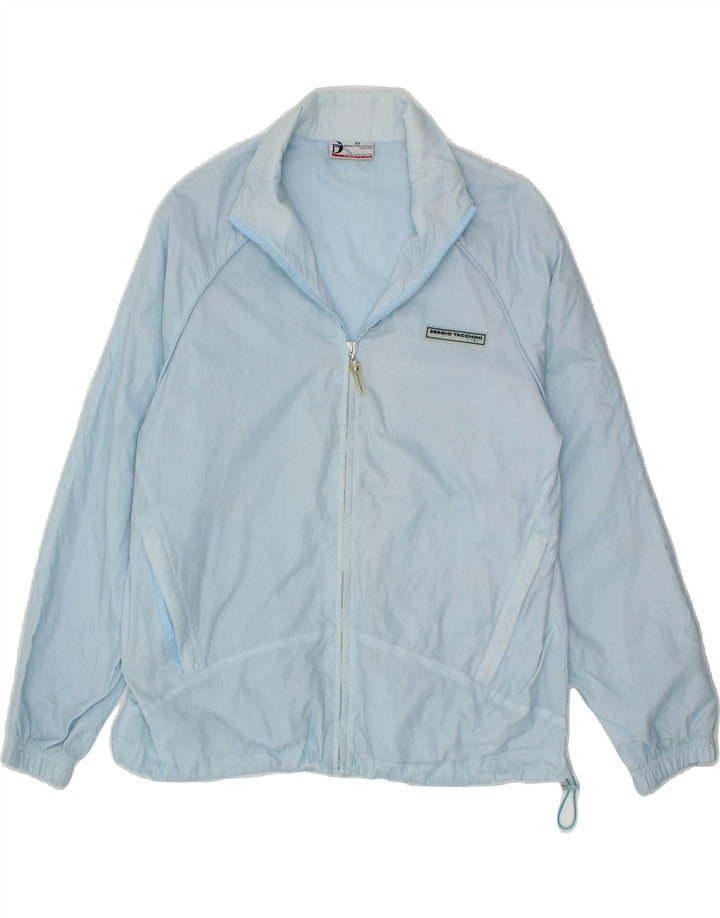 SERGIO TACCHINI Womens Tracksuit Top Jacket UK 14 Medium Blue Polyamide Vintage Sergio Tacchini and Second-Hand Sergio Tacchini from Messina Hembry 
