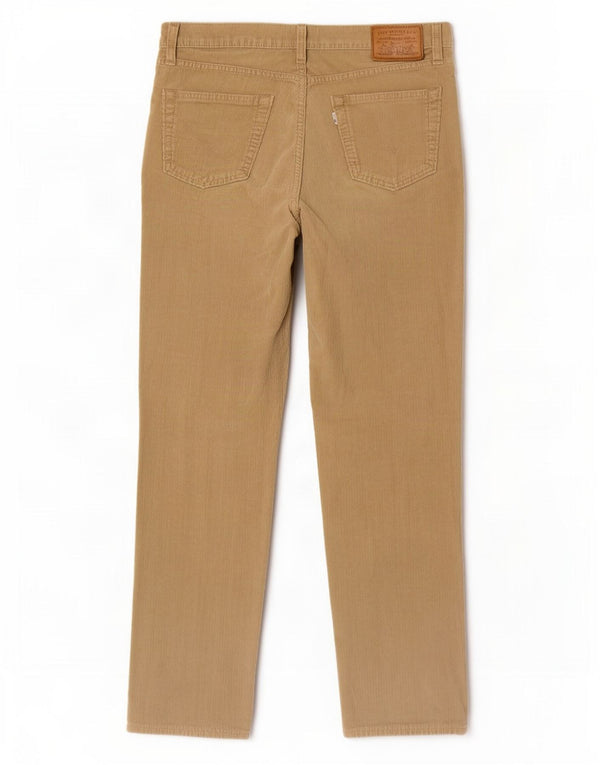 Pantaloni dritti in velluto a coste da uomo Levi's W34 L29 in cotone beige