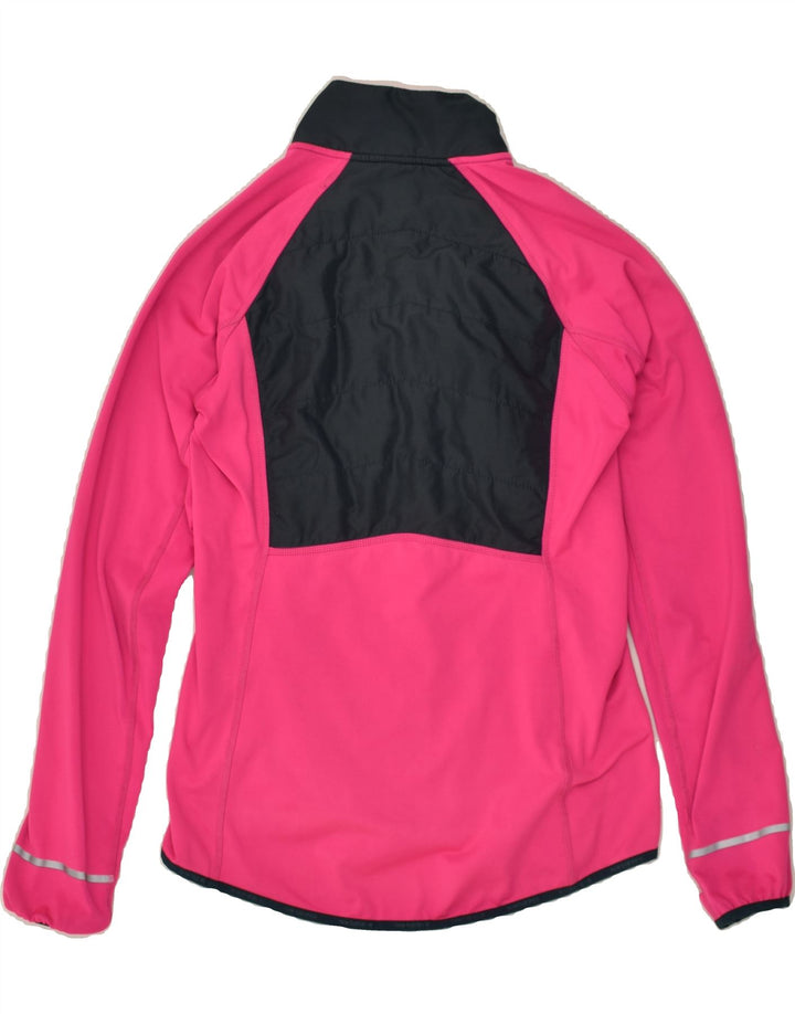 NEW BALANCE Womens Tracksuit Top Jacket UK 14 Medium Pink Colourblock Vintage New Balance and Second-Hand New Balance from Messina Hembry 