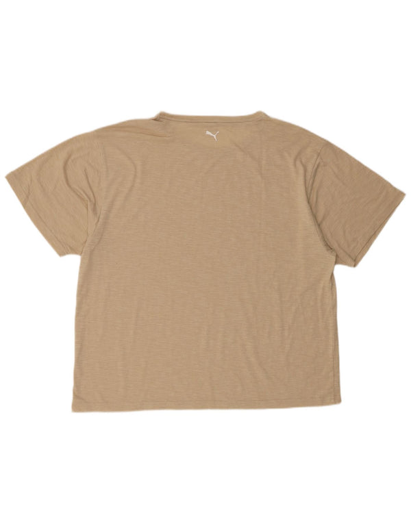 Puma T-shirt da uomo Top Large Beige screziato