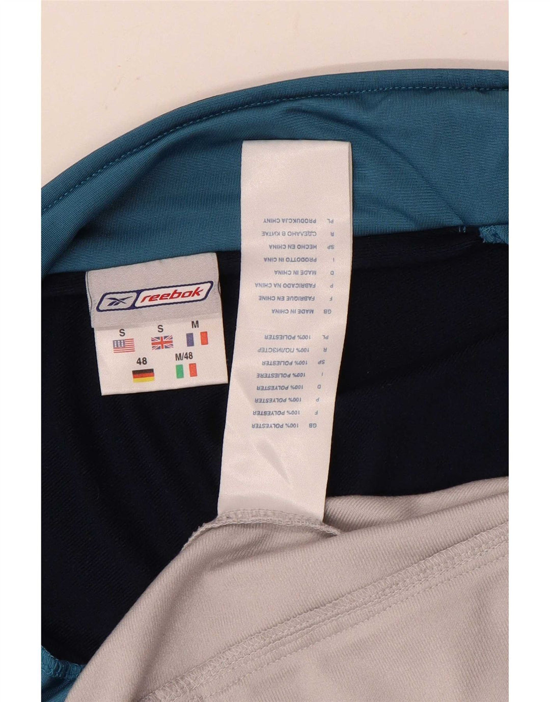 Giacca da ginnastica da uomo Reebok vestibilità ampia, piccola, colore bianco