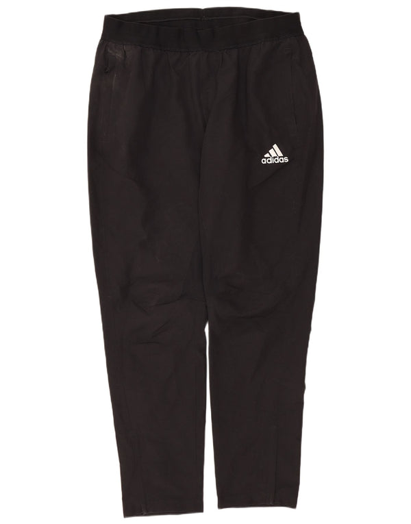 Pantaloni da tuta da uomo Adidas Large neri in poliestere