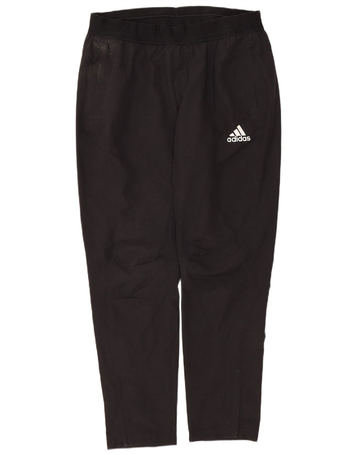 Pantaloni da tuta da uomo Adidas Large neri in poliestere