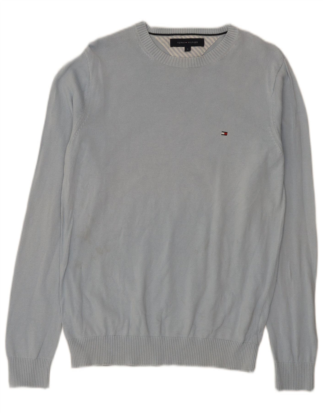 Maglione maglione girocollo da uomo vestibilità regolare Tommy Hilfiger piccolo cotone blu